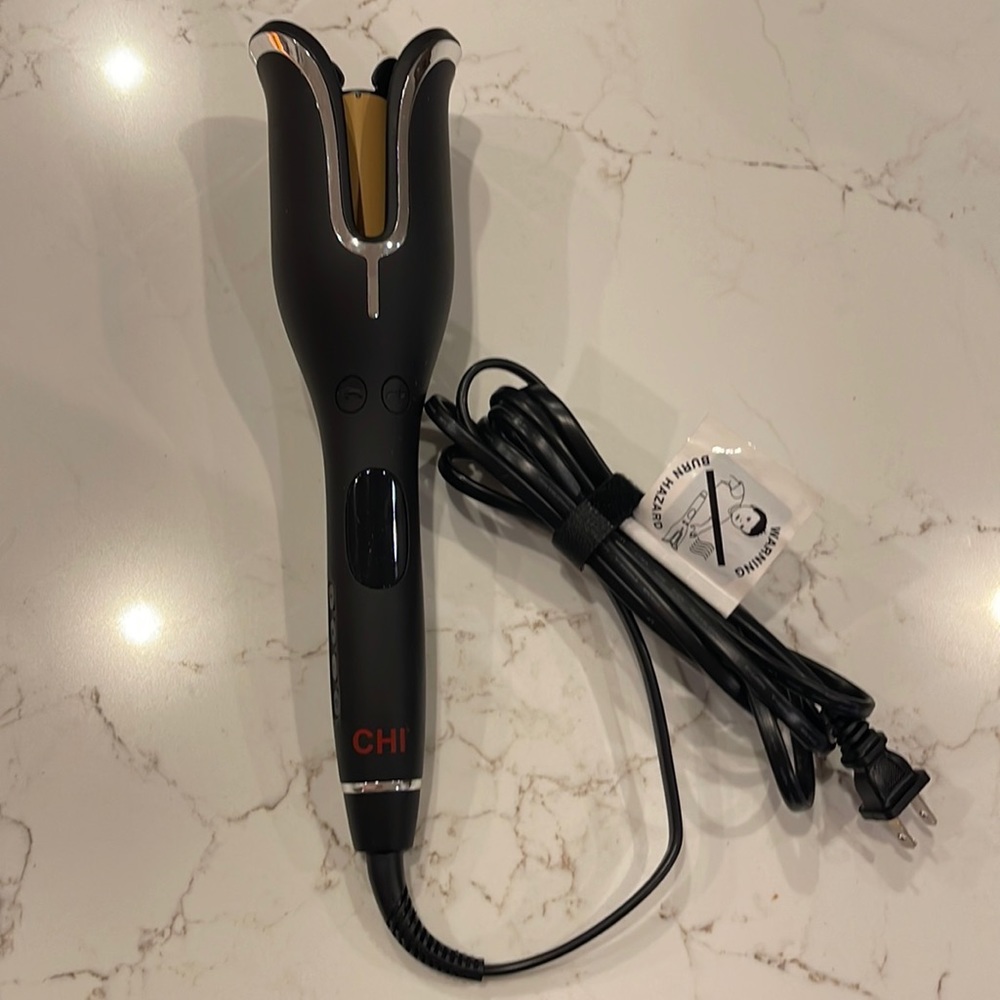 Chi Spin & Curl Ceramic Rotating Curler - Onyx Black